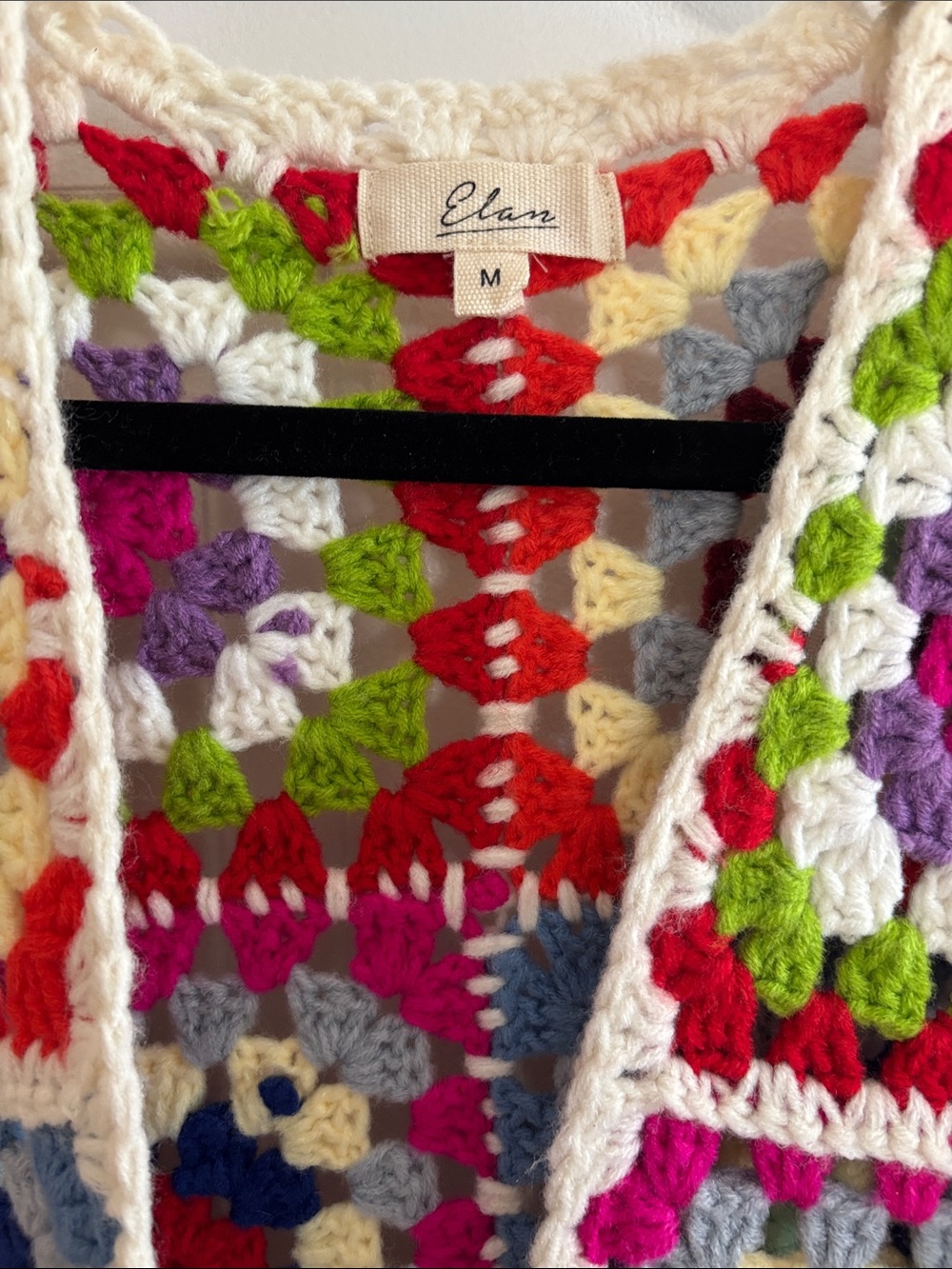 Multicolor Crochet Square Sweater - Picture 3 of 6
